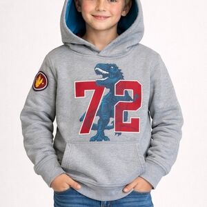 Garanimals Gray Hoodie with Red and Blue Dinosaur Design